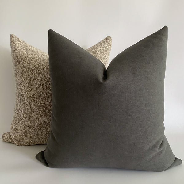 Throw Pillows, Grey Throw Pillow, Gray Throw Pillow, Hackner Home, Hackner Home Pillows, Designer Pillows, Decorative Pillow Covers, Handmade Pillows, Made in USA Pillows, Wholesale Pillows