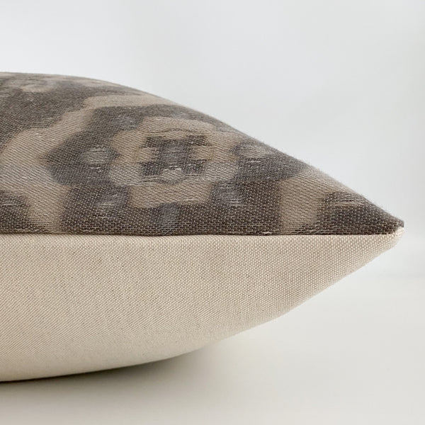 Gray Boho Style Pillow Cover, Gray Tribal Pillow, Hackner Home, Decorative Pillows, Ethnic Style Pillows, Earthy pillows, California Casula Stye Pillows, Taupe Gray Pillow, Decorative pillow cover in gray, Fall Pillow Cover