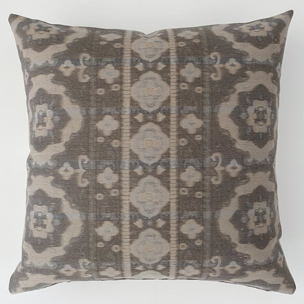 Gray Boho Style Pillow Cover, Gray Tribal Pillow, Hackner Home, Decorative Pillows, Ethnic Style Pillows, Earthy pillows, California Casula Stye Pillows, Taupe Gray Pillow, Decorative pillow cover in gray, Fall Pillow Cover