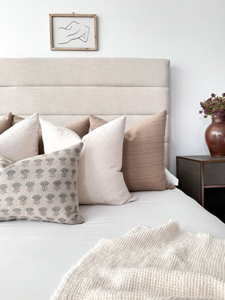 Morning Glory Linen Pillow Cover