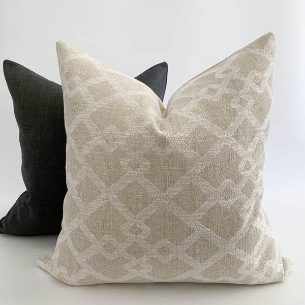 Lacy Linen Pillow Cover