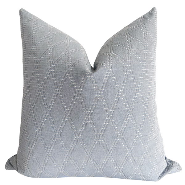 Baby Blue Diamonds Pillow Cover