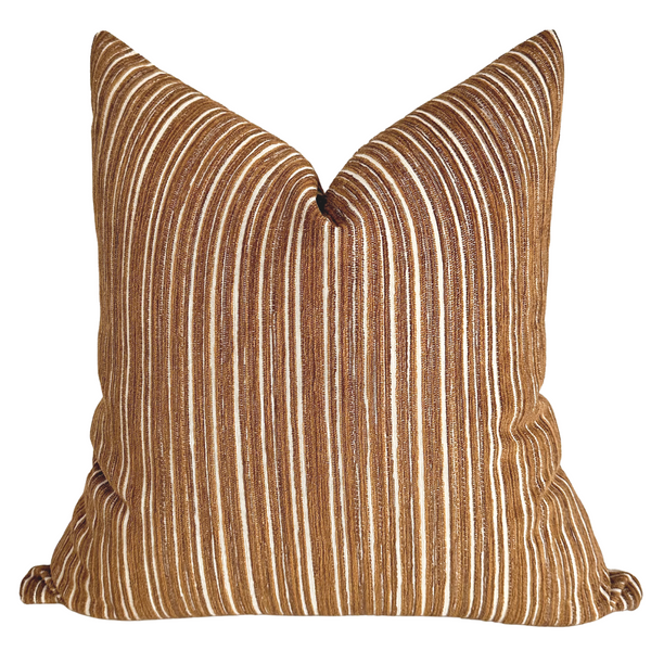 Gold Stripes Pillow Cover