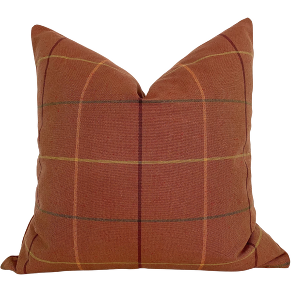 Pumpkin Spice Pillow, Fall Pillows, Orange Pillow, Throw Pillow, Rust Throw Pillow, Spring Throw Pillow, Hackner Home, Hackner Home Pillows, Designer Pillows, Decorative Pillow Covers, Handmade Pillows, Made in USA Pillows, Wholesale Pillows