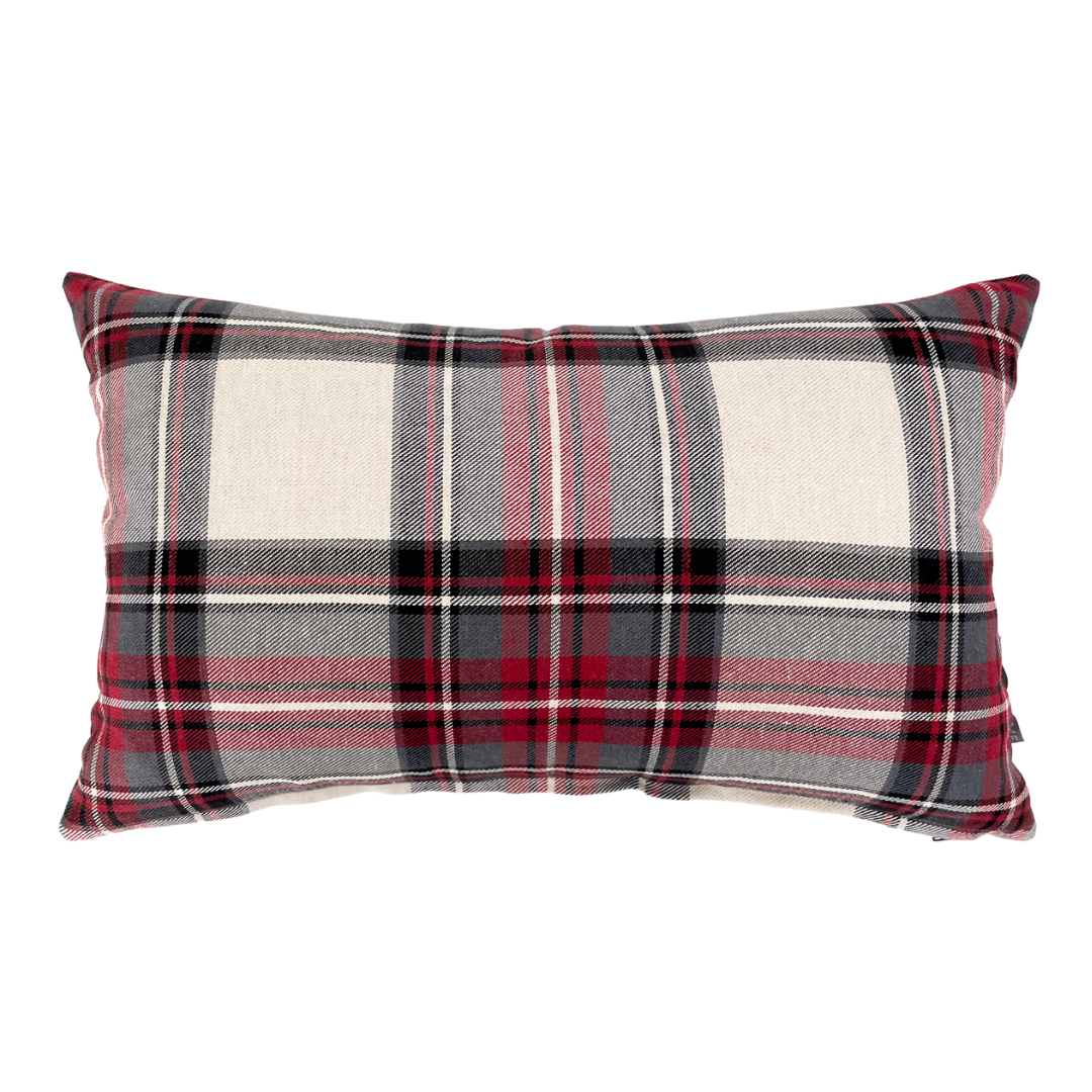 Red Plaid Christmas Pillow Cover