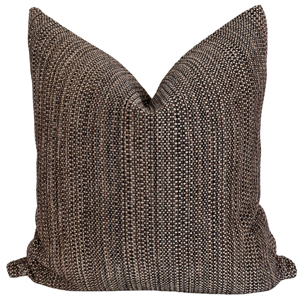 Scandi Brown & Blue Pillow Cover