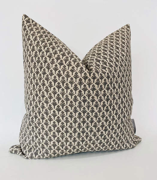 Leaf | Charcoal Pillow Cover