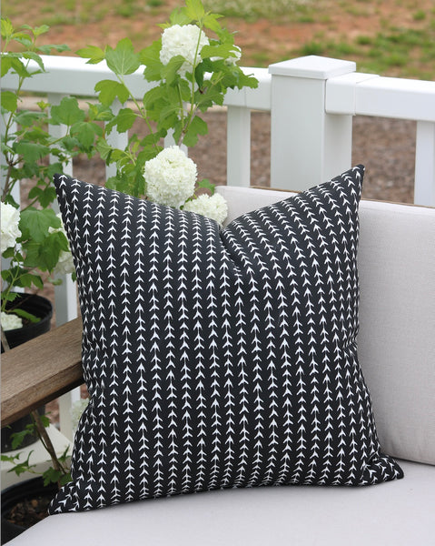 Black Outdoor Pillow Cover, Boho Outdoor Pillow Cover, Black Pillow for outdoor, Hackner Home, Outdoor Pillows, Designer Outdoor Pillow, High End Pillows for outdoor, Quality Outdoor Pillows, Modern Outdoor Pillows, Minimal outdoor pillows, Black Outdoor Pillow