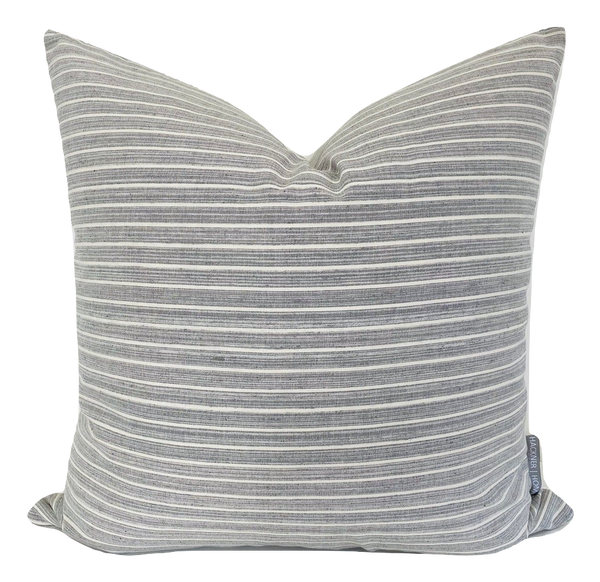 Stormy Gray Blue Pillow Cover, Decorative Pillow Cover, Moody Blue Pillow, Designer Pillow, Striped Pillow, Hackner Home, Gray Pillow Covers, Gray Pillows, Striped Gray Pillow, Grey Pillows, Curated Pillows