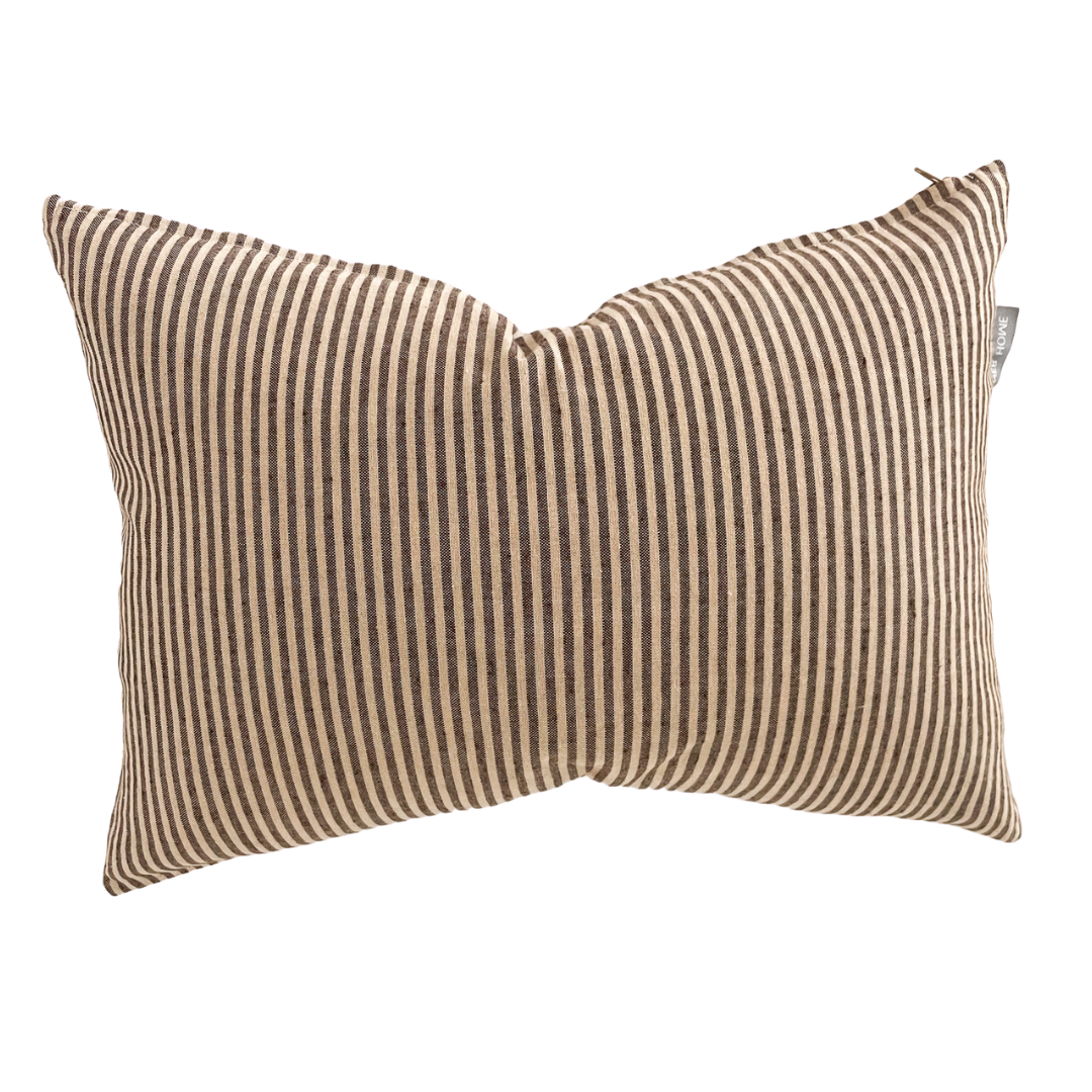 Black Ticking Stripe Throw Pillow Cover 18x18