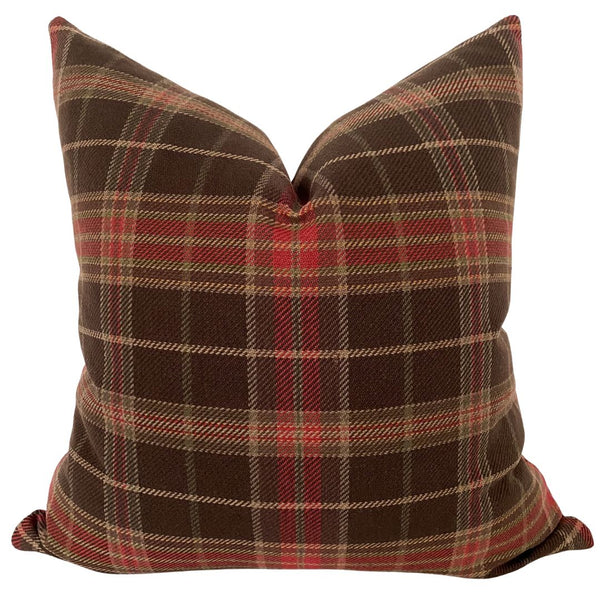 English Plaid Pillow Cover