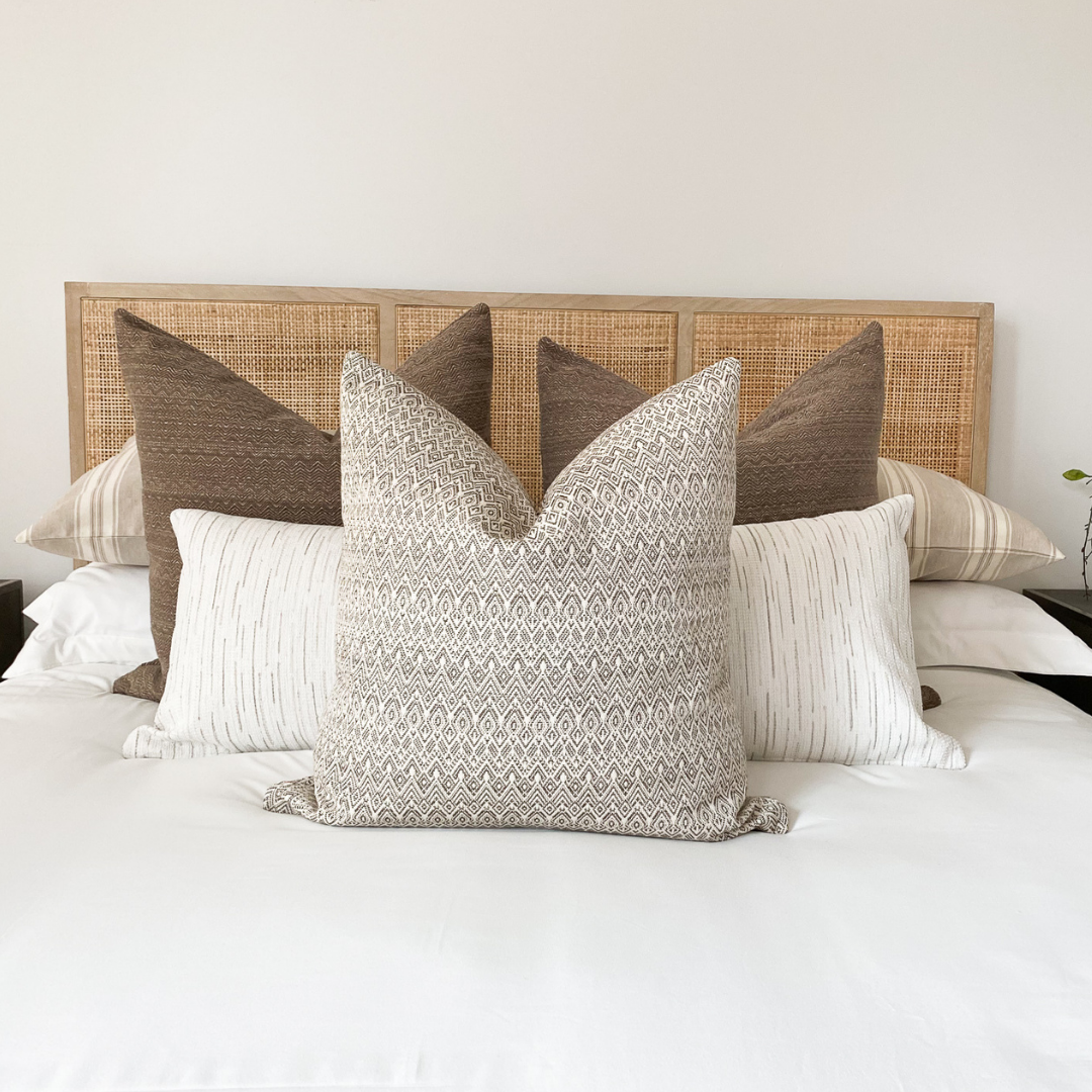 West Beach | Brown Pillow Cover