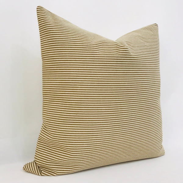 Brown Pin Stripe Pillow Cover
