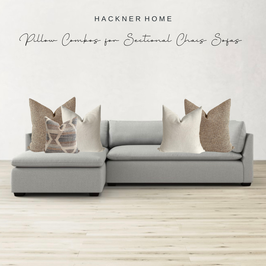 Sectional Chaise Sofa Pillow Combos