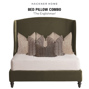 Masculine Bed Pillow Combo Collection, Men's Bedroom, Bed Pillow Combos for Guys
