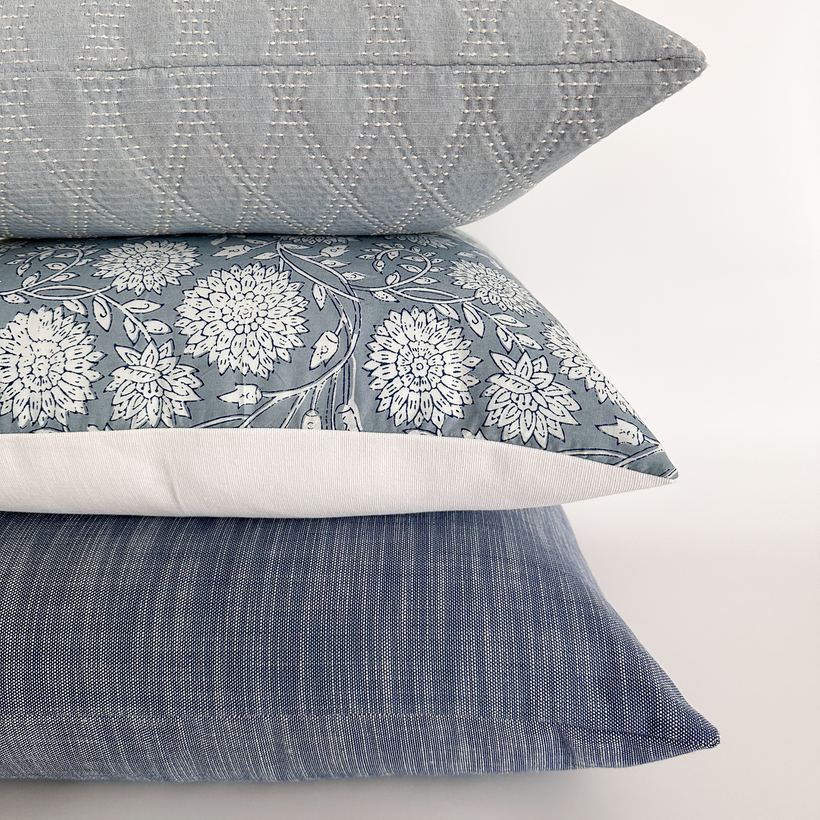 BLUE PILLOW COVERS