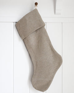 Linen Christmas Stocking | Natural Linen Heritage Design