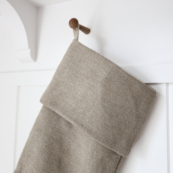 Linen Christmas Stocking | Natural Linen Heritage Design