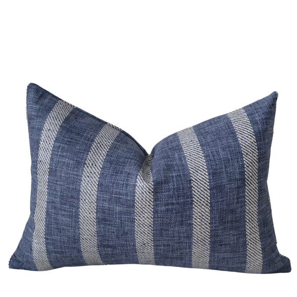 Harbor Stripe | Dark Blue Pillow Cover