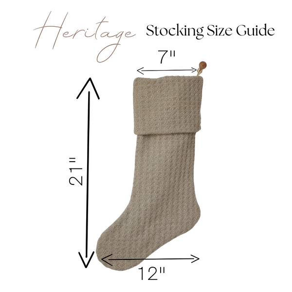 Textured Brown Christmas Stocking | Heritage Design