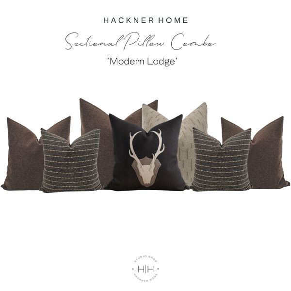 Sectional Pillow Combo 'Modern Lodge'