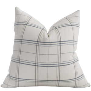 Anders Blue Plaid Pillow Cover
