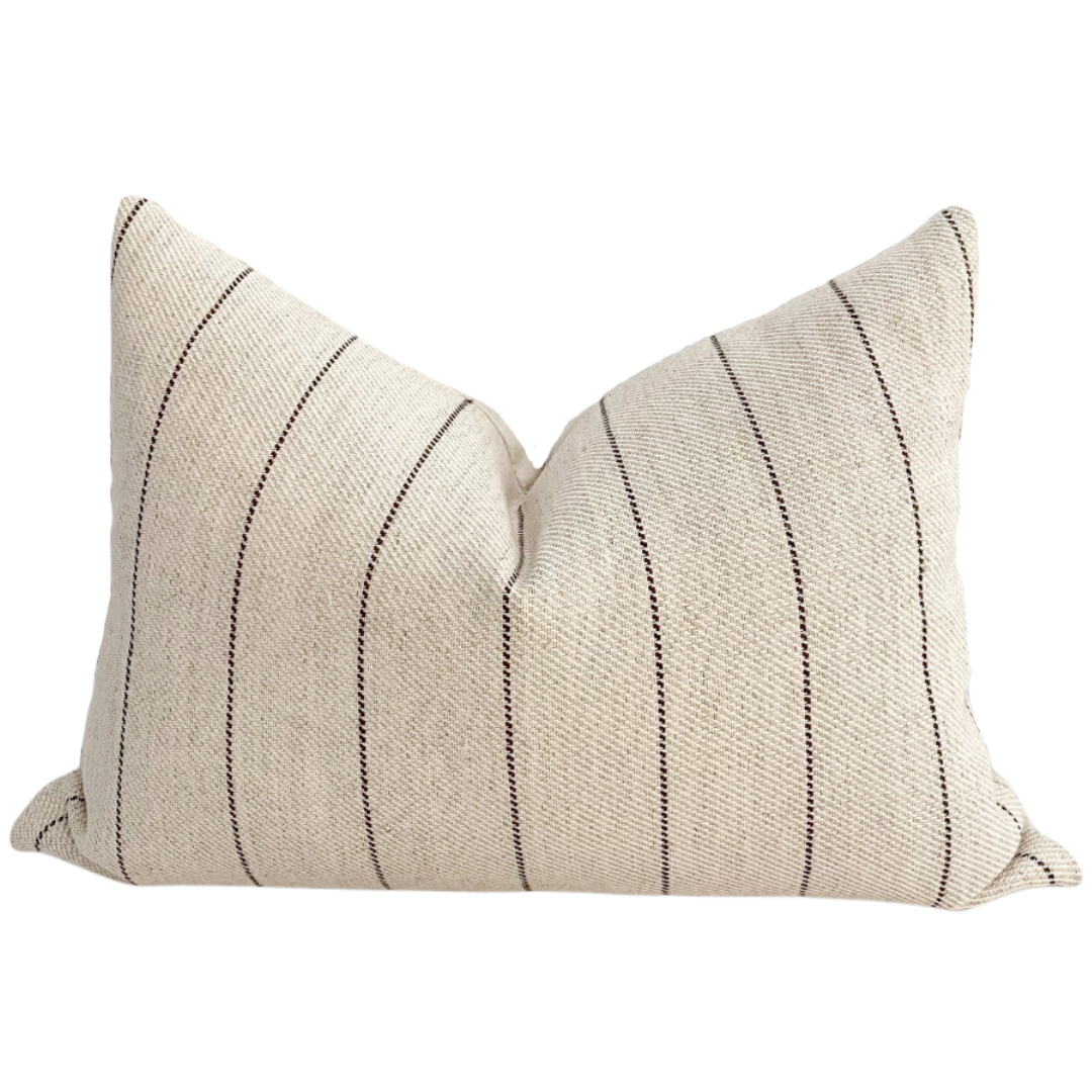 Antique Stripe | Brown Pillow Cover