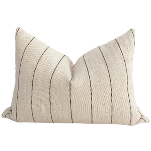 Antique Stripe | Brown Pillow Cover