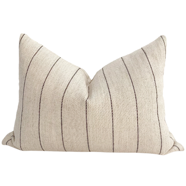 Antique Stripe | Brown Pillow Cover