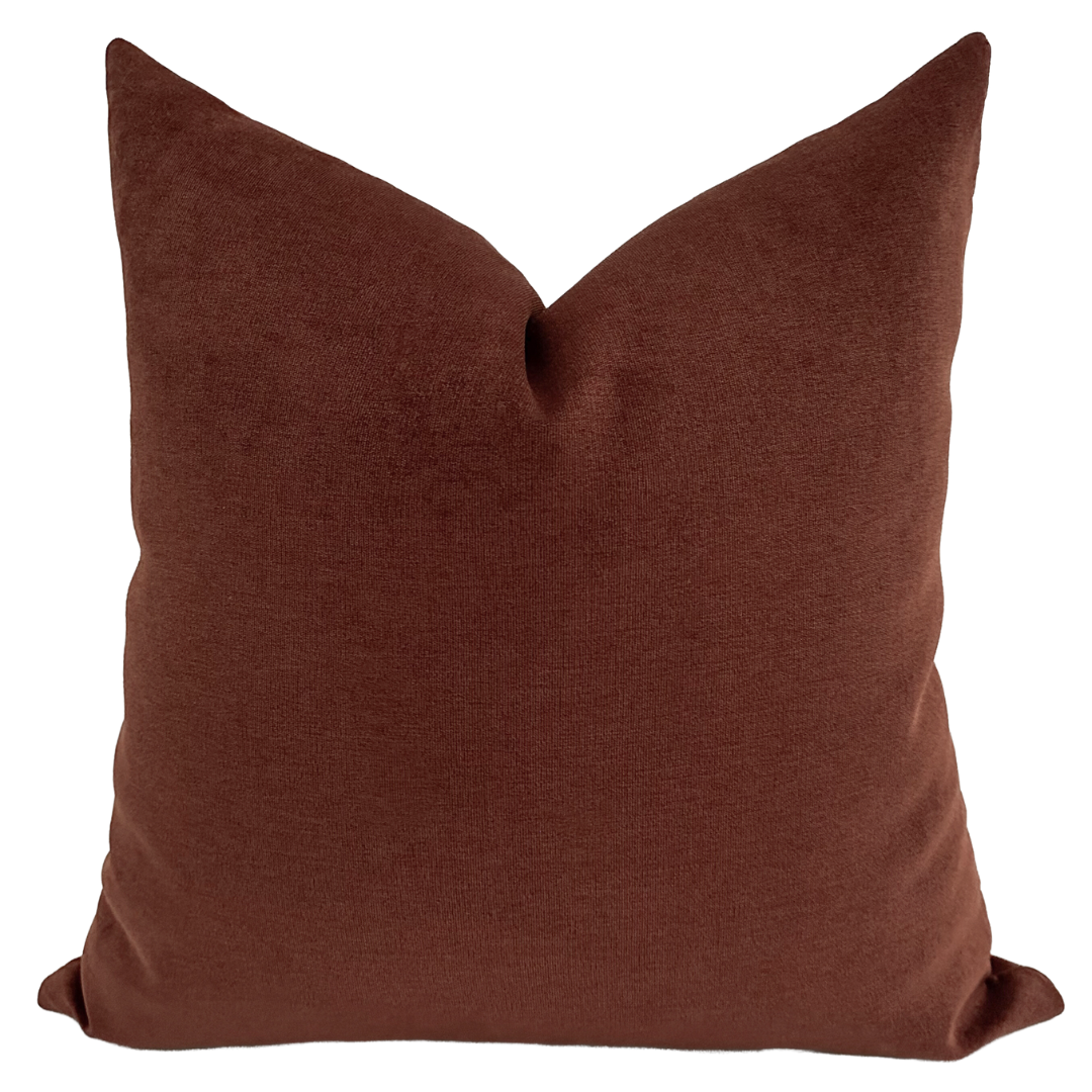 Autumn Red Velveteen Pillow Cover