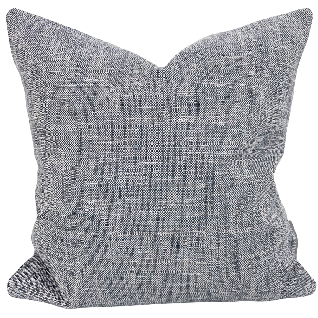 Distressed Woven | Blue Pillow Cover