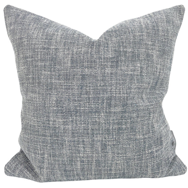 Distressed Woven | Blue Pillow Cover
