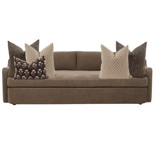 Sofa Pillow Combo 'Black Taupe Floral'