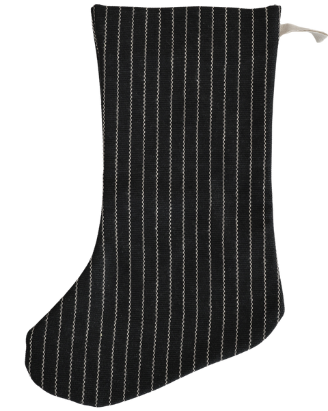 Black Vintage Stripe | Boho Christmas Stocking