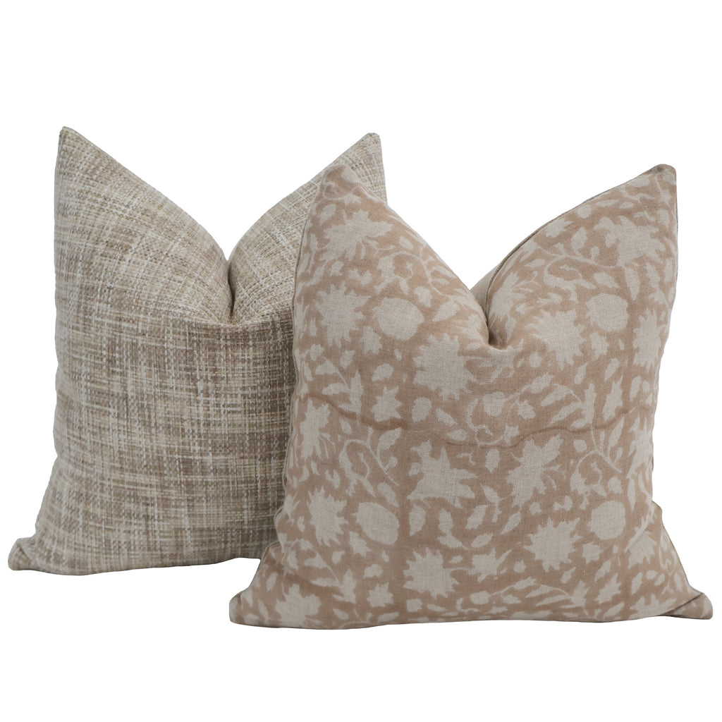 Blush Taupe Heritage Pillow Cover Set