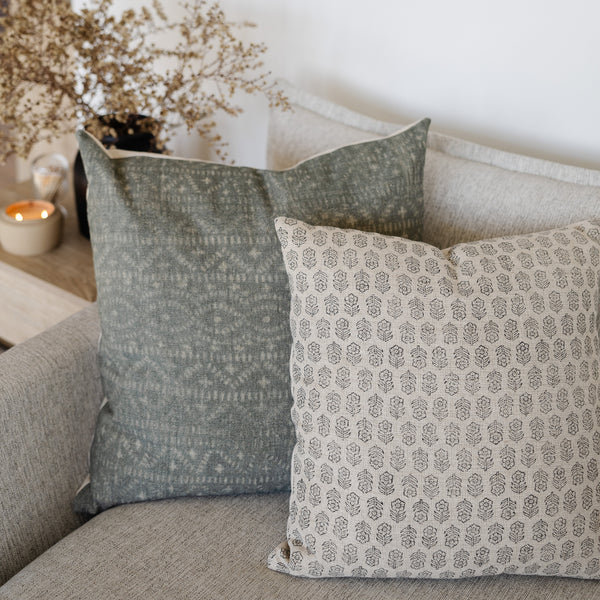 Elias | Gray Green Pillow Cover