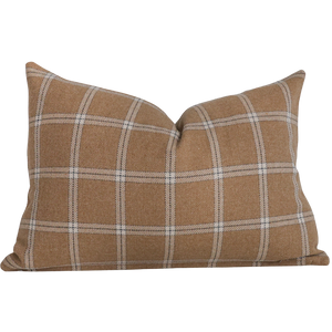 Caramel Blonde Plaid Pillow Cover