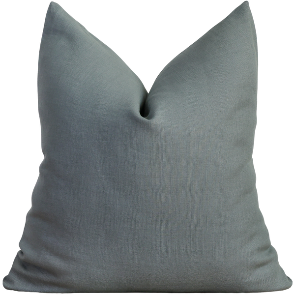 Caribbean Teal Linen Pillow Cover