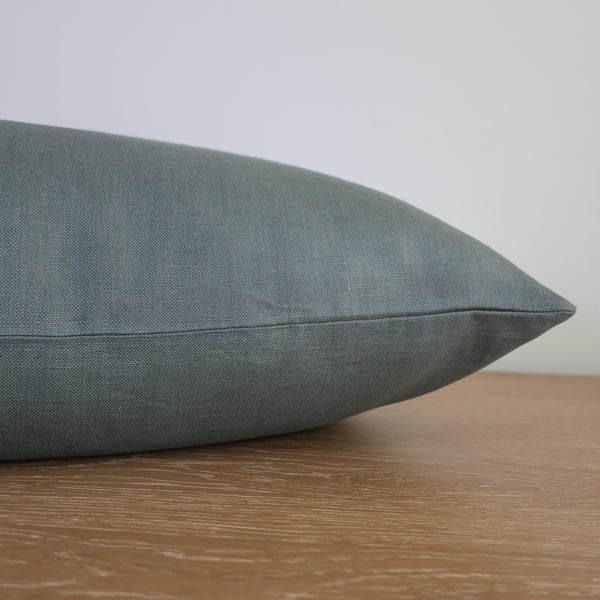 Caribbean Teal Linen Pillow Cover