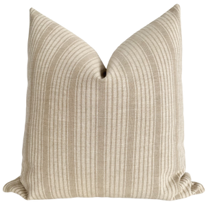 Chai Stripe Brown Pillow Cover