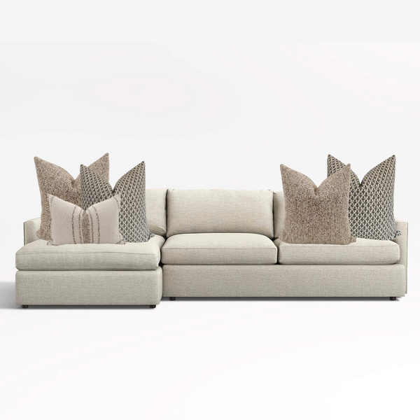 Sectional Chaise Sofa Pillow Combo | 'Elegance'