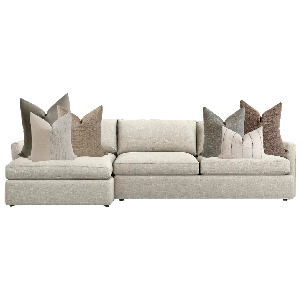 Sectional Chaise Sofa Pillow Combo 'The Favorite'