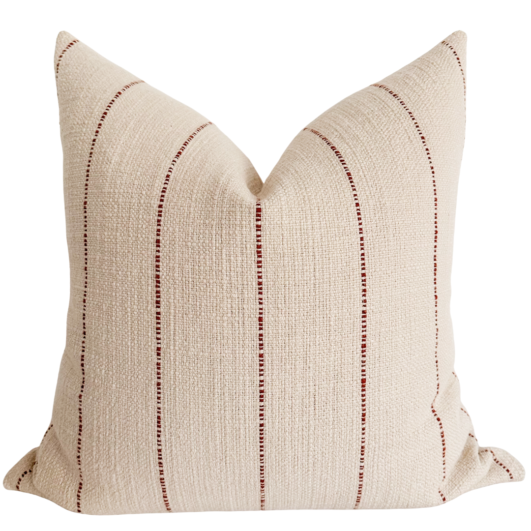Corded Rust Pillow Cover
