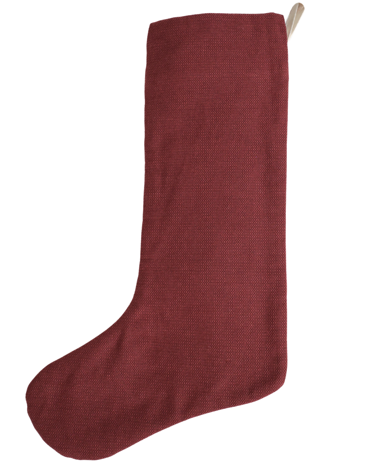 Cranberry | Small Minimal Christmas Stocking