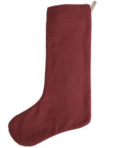 Cranberry | Small Minimal Christmas Stocking