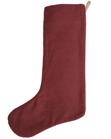 Cranberry | Small Minimal Christmas Stocking