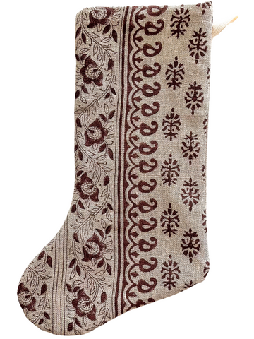 Cypress Floral | Boho Christmas Stocking