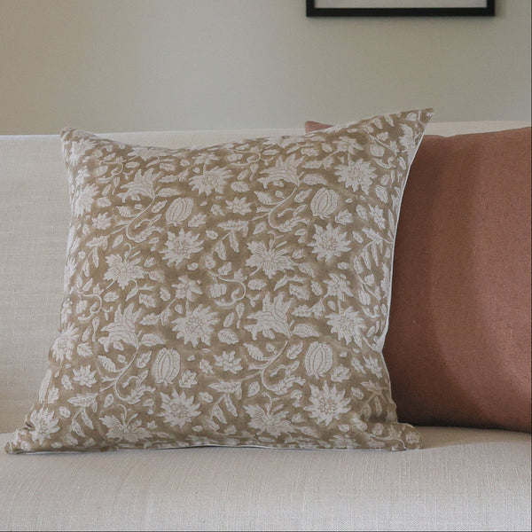 Fired Red Linen Pillow Cover