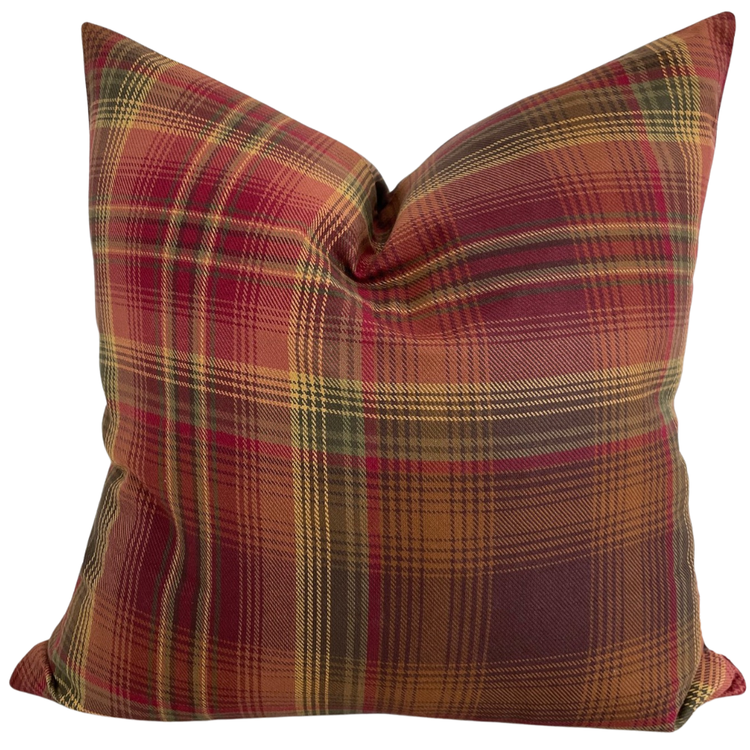 Fall Plaid Pillow Cover
