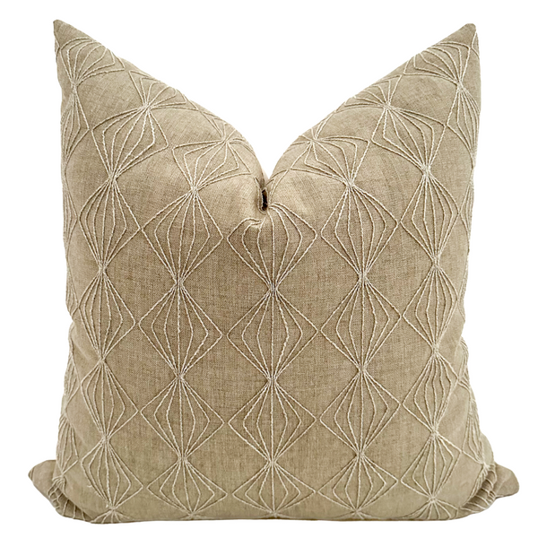 French Knots Linen Pillow Cover